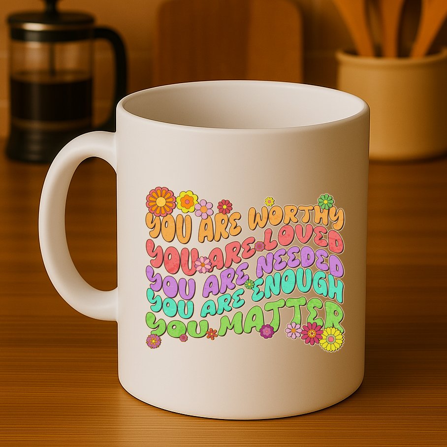 Retro Vintage You Are Worthy You Matter Mug