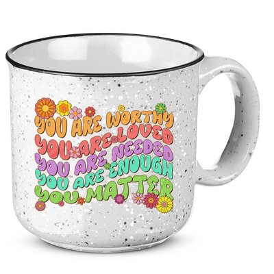 Retro Vintage You Are Worthy You Matter 15oz Campfire Ceramic Mug