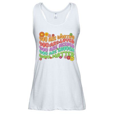 Retro Vintage You Are Worthy You Matter Ladies Essential Flowy Tank