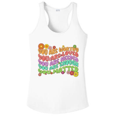 Retro Vintage You Are Worthy You Matter Ladies PosiCharge Competitor Racerback Tank