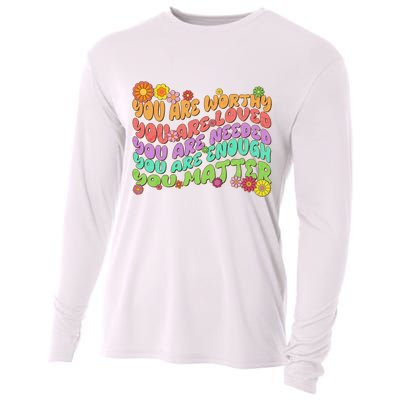 Retro Vintage You Are Worthy You Matter Cooling Performance Long Sleeve Crew
