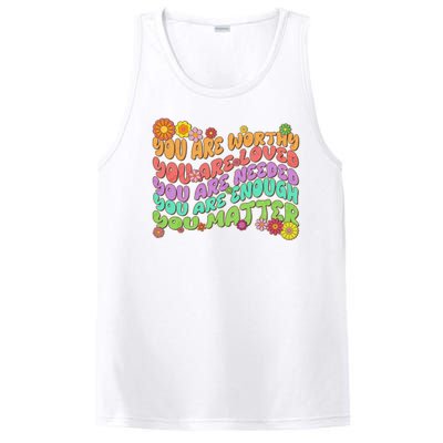 Retro Vintage You Are Worthy You Matter PosiCharge Competitor Tank