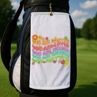 Retro Vintage You Are Worthy You Matter Golf Towel