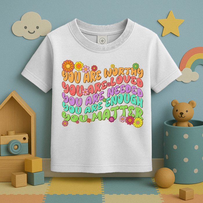 Retro Vintage You Are Worthy You Matter Toddler T-Shirt