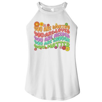 Retro Vintage You Are Worthy You Matter Women's Perfect Tri Rocker Tank