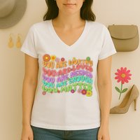 Retro Vintage You Are Worthy You Matter Women's V-Neck T-Shirt