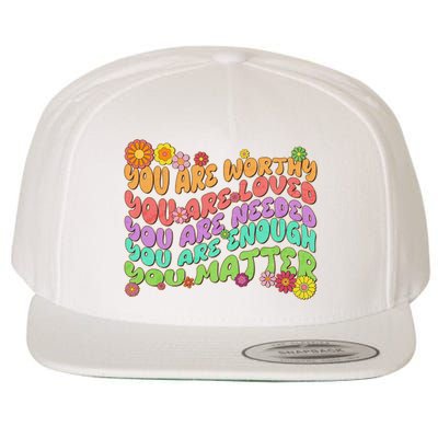 Retro Vintage You Are Worthy You Matter Wool Snapback Cap