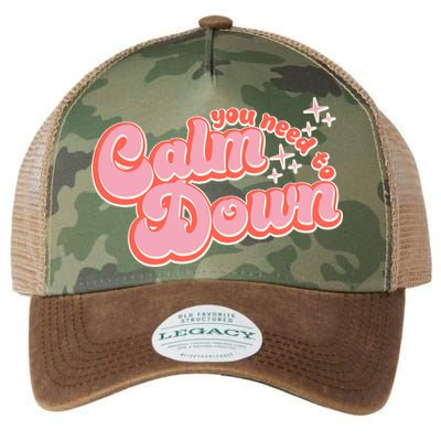 Retro Vintage You Need To Calm Down Legacy Tie Dye Trucker Hat