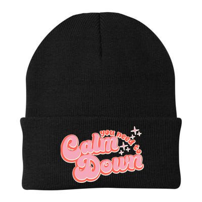 Retro Vintage You Need To Calm Down Beanie