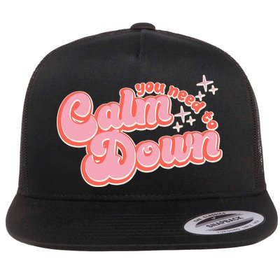 Retro Vintage You Need To Calm Down Flatbill Hat
