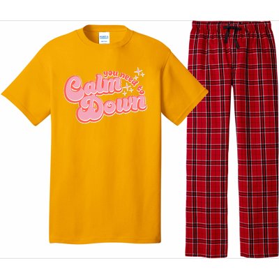 Retro Vintage You Need To Calm Down Pajama Set