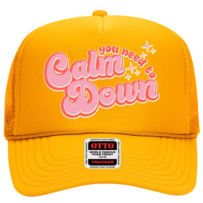 Retro Vintage You Need To Calm Down Trucker Hat