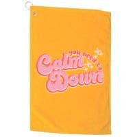 Retro Vintage You Need To Calm Down Golf Towel
