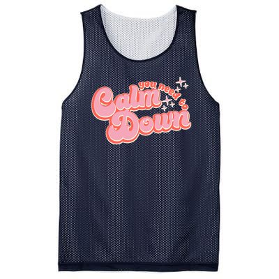 Retro Vintage You Need To Calm Down Mesh Reversible Basketball Jersey Tank