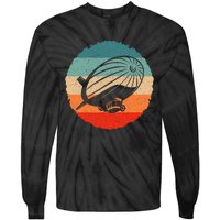 Retro Vintage Zeppelin Dirigible Airship Zepplin Lover Tie-Dye Long Sleeve Shirt