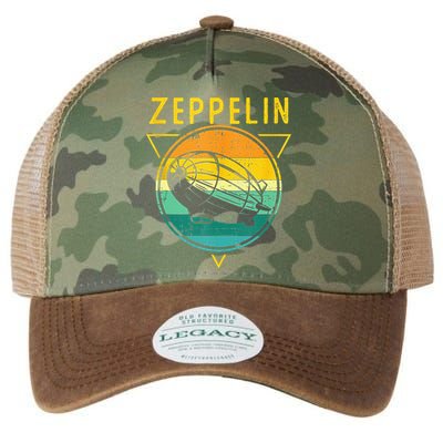 Retro Vintage Zeppelin 70s 80s Dirigible Airship Legacy Tie Dye Trucker Hat