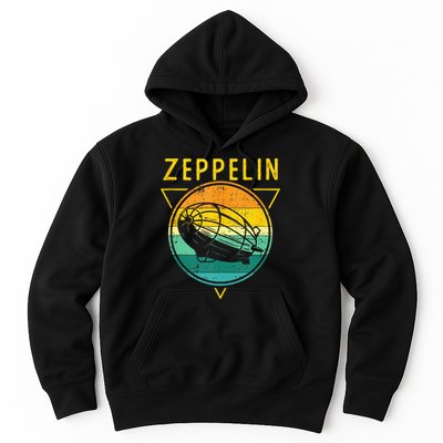 Retro Vintage Zeppelin 70s 80s Dirigible Airship Hoodie