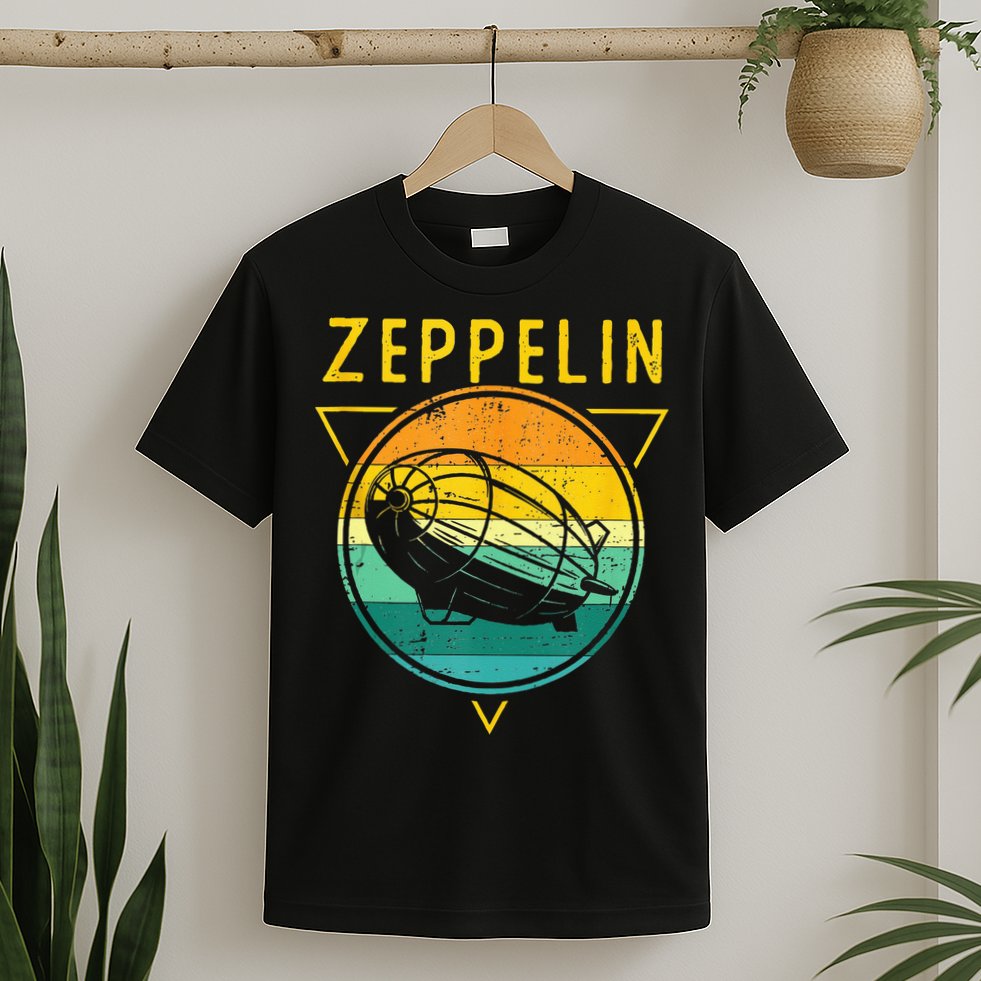 Retro Vintage Zeppelin 70s 80s Dirigible Airship T-Shirt
