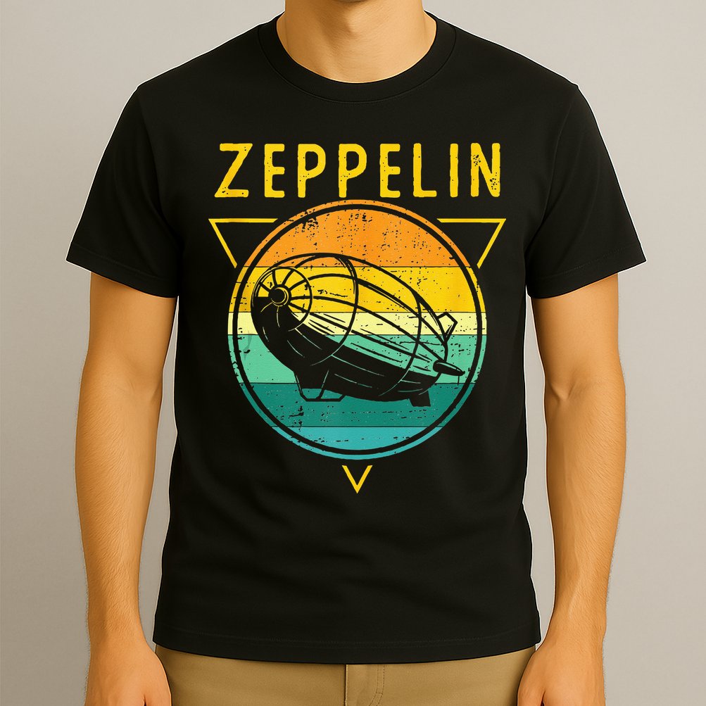Retro Vintage Zeppelin 70s 80s Dirigible Airship T-Shirt
