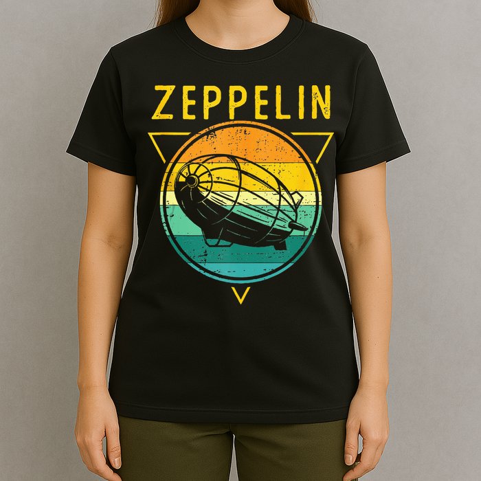 Retro Vintage Zeppelin 70s 80s Dirigible Airship T-Shirt