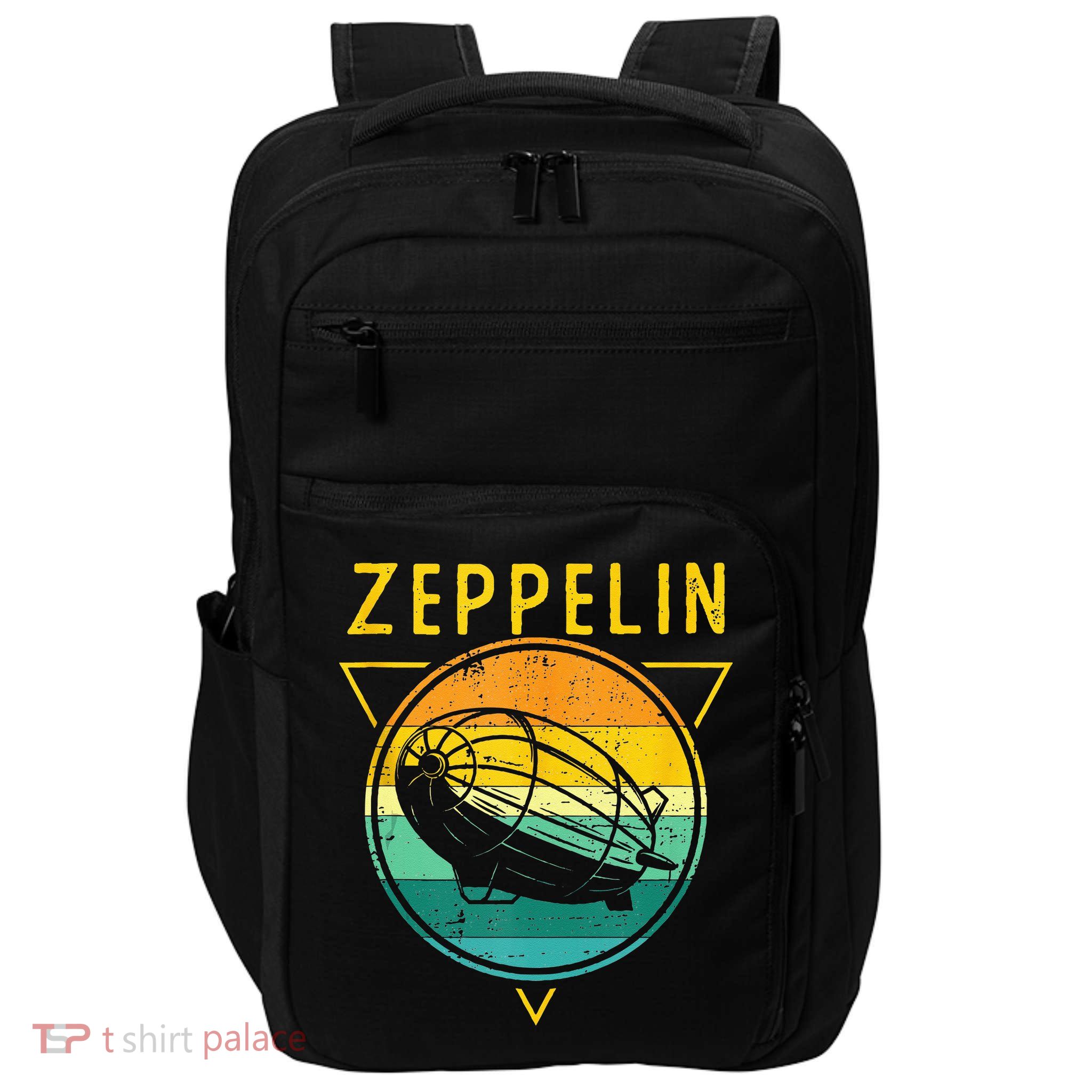 Retro Vintage Zeppelin 70s 80s Dirigible Airship Impact Tech Backpack
