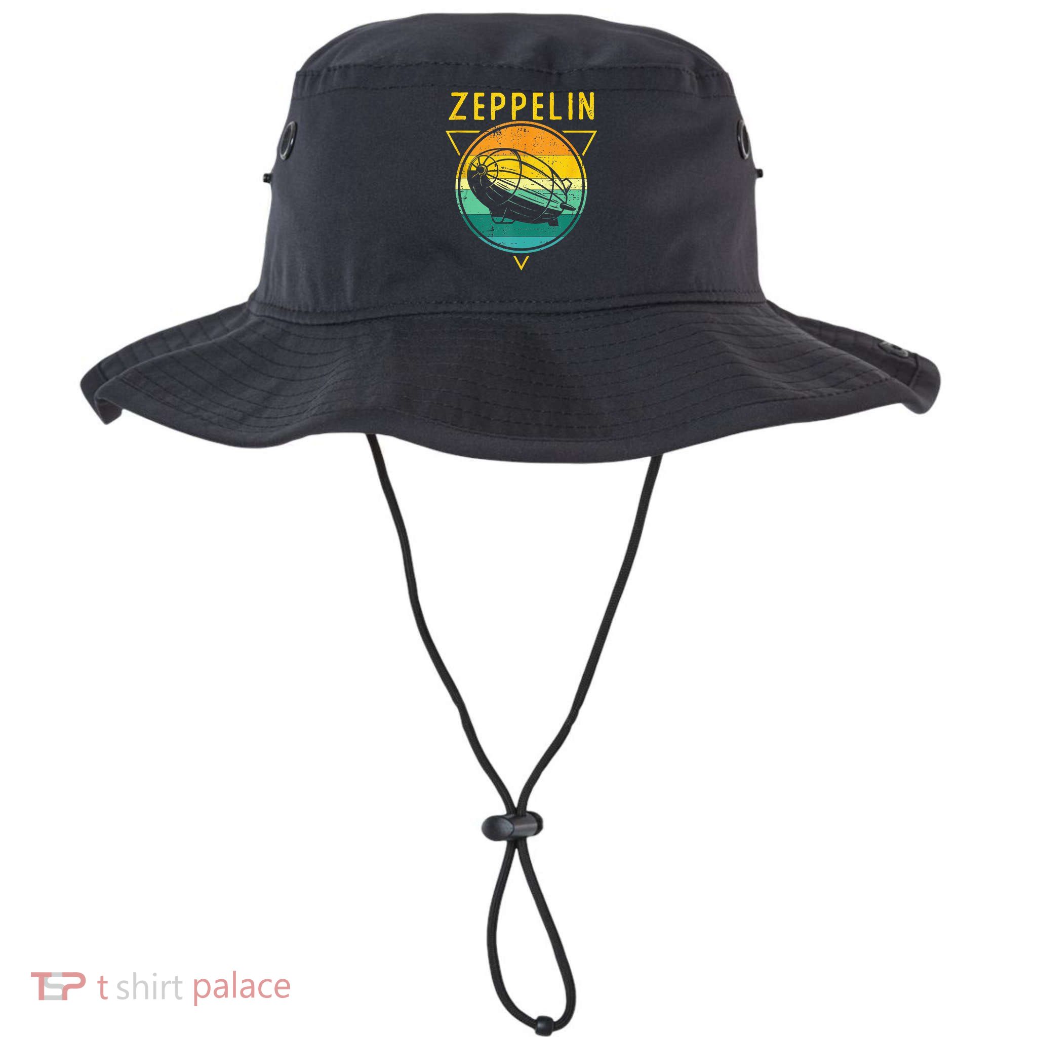 Retro Vintage Zeppelin 70s 80s Dirigible Airship Bucket Hat