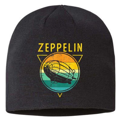Retro Vintage Zeppelin 70s 80s Dirigible Airship Sustainable Beanie