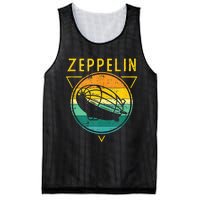 Retro Vintage Zeppelin 70s 80s Dirigible Airship Mesh Reversible Basketball Jersey Tank