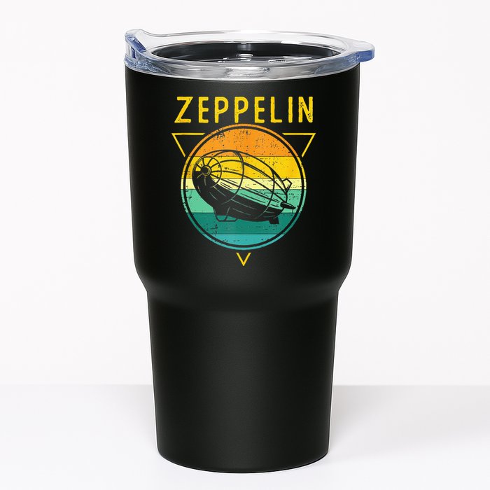 Retro Vintage Zeppelin 70s 80s Dirigible Airship Tumbler