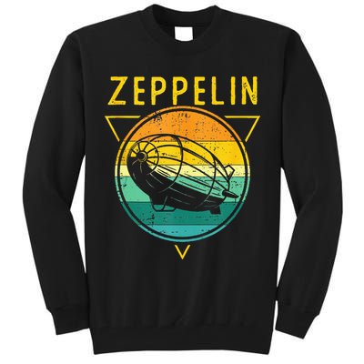 Retro Vintage Zeppelin 70s 80s Dirigible Airship Tall Sweatshirt