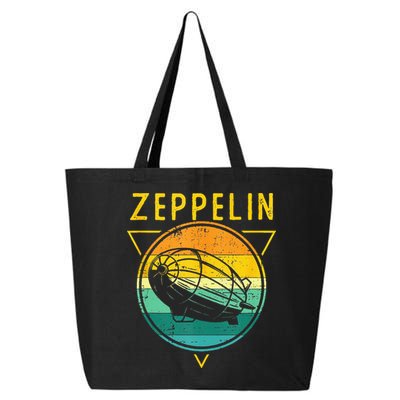 Retro Vintage Zeppelin 70s 80s Dirigible Airship 25L Jumbo Tote