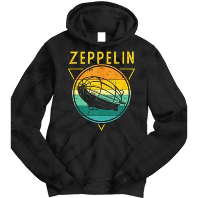 Retro Vintage Zeppelin 70s 80s Dirigible Airship Tie Dye Hoodie