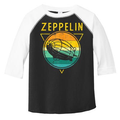 Retro Vintage Zeppelin 70s 80s Dirigible Airship Toddler Fine Jersey T-Shirt