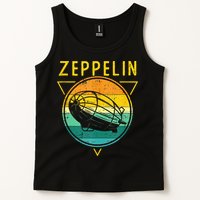 Retro Vintage Zeppelin 70s 80s Dirigible Airship Tank Top