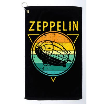 Retro Vintage Zeppelin 70s 80s Dirigible Airship Golf Towel