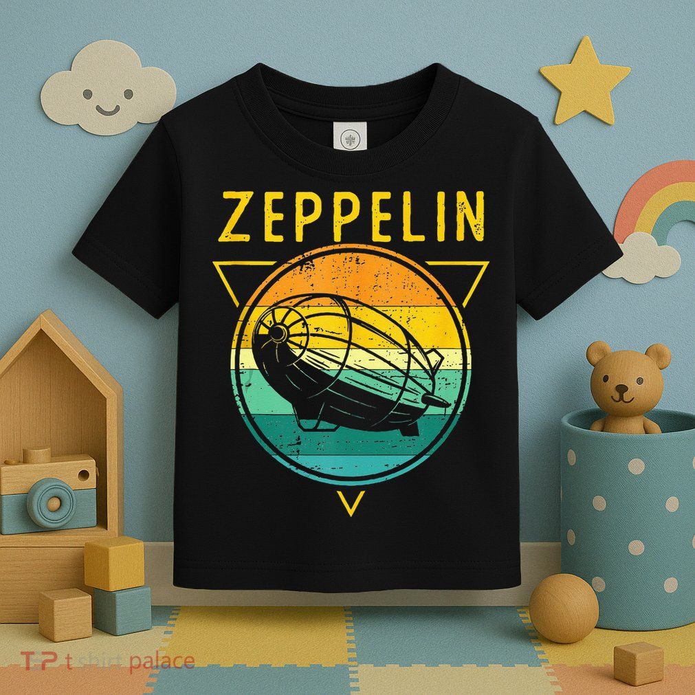 Retro Vintage Zeppelin 70s 80s Dirigible Airship Toddler T-Shirt