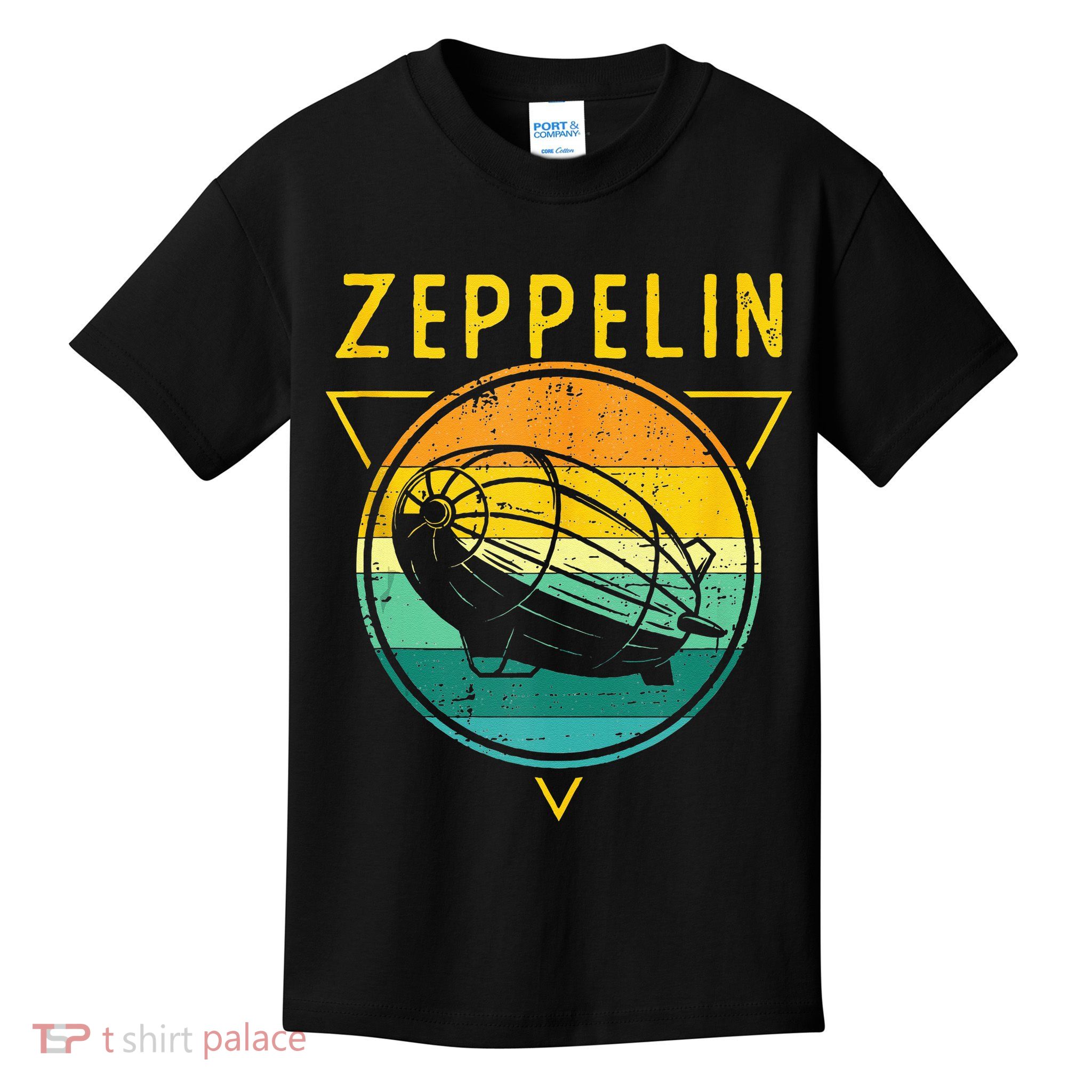 Retro Vintage Zeppelin 70s 80s Dirigible Airship Kids T-Shirt