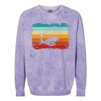 Retro Vintage Zeppelin Dirigible Airship Zepplin Lover Colorblast Crewneck Sweatshirt