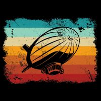 Retro Vintage Zeppelin Dirigible Airship Zepplin Lover Backpack