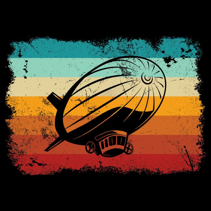 Retro Vintage Zeppelin Dirigible Airship Zepplin Lover Backpack