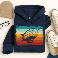Retro Vintage Zeppelin Dirigible Airship Zepplin Lover Hoodie