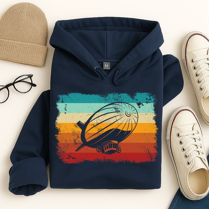 Retro Vintage Zeppelin Dirigible Airship Zepplin Lover Hoodie