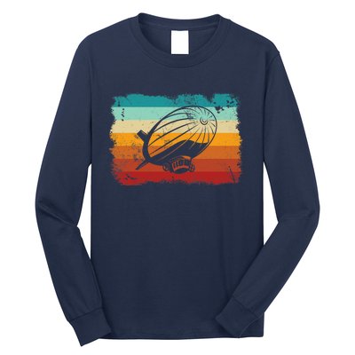 Retro Vintage Zeppelin Dirigible Airship Zepplin Lover Long Sleeve Shirt