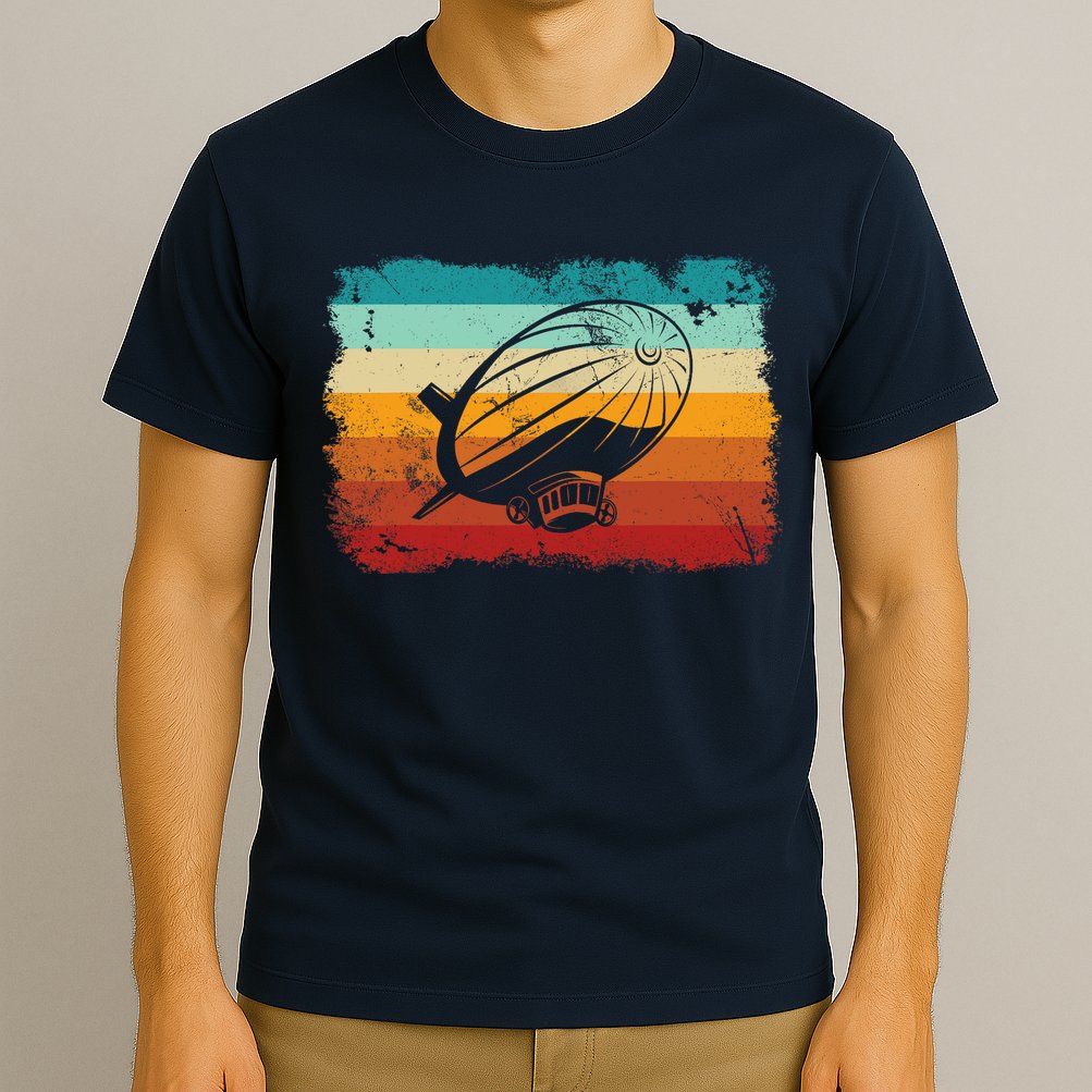 Retro Vintage Zeppelin Dirigible Airship Zepplin Lover T-Shirt