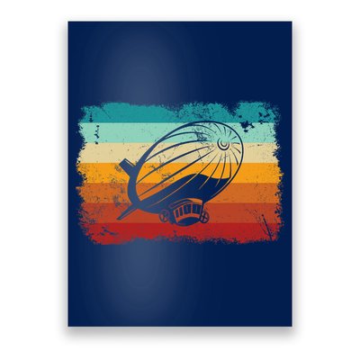Retro Vintage Zeppelin Dirigible Airship Zepplin Lover Poster
