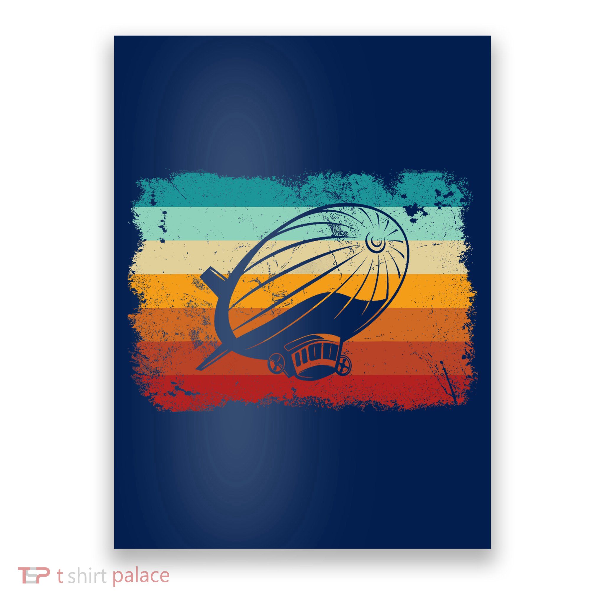 Retro Vintage Zeppelin Dirigible Airship Zepplin Lover Poster