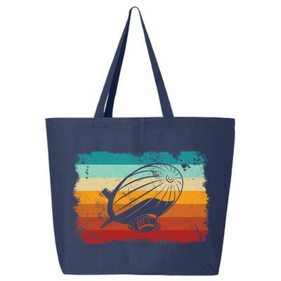 Retro Vintage Zeppelin Dirigible Airship Zepplin Lover 25L Jumbo Tote