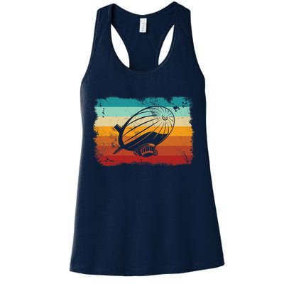 Retro Vintage Zeppelin Dirigible Airship Zepplin Lover Womens Tank Top