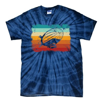 Retro Vintage Zeppelin Dirigible Airship Zepplin Lover Tie-Dye T-Shirt