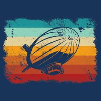 Retro Vintage Zeppelin Dirigible Airship Zepplin Lover Tank Top